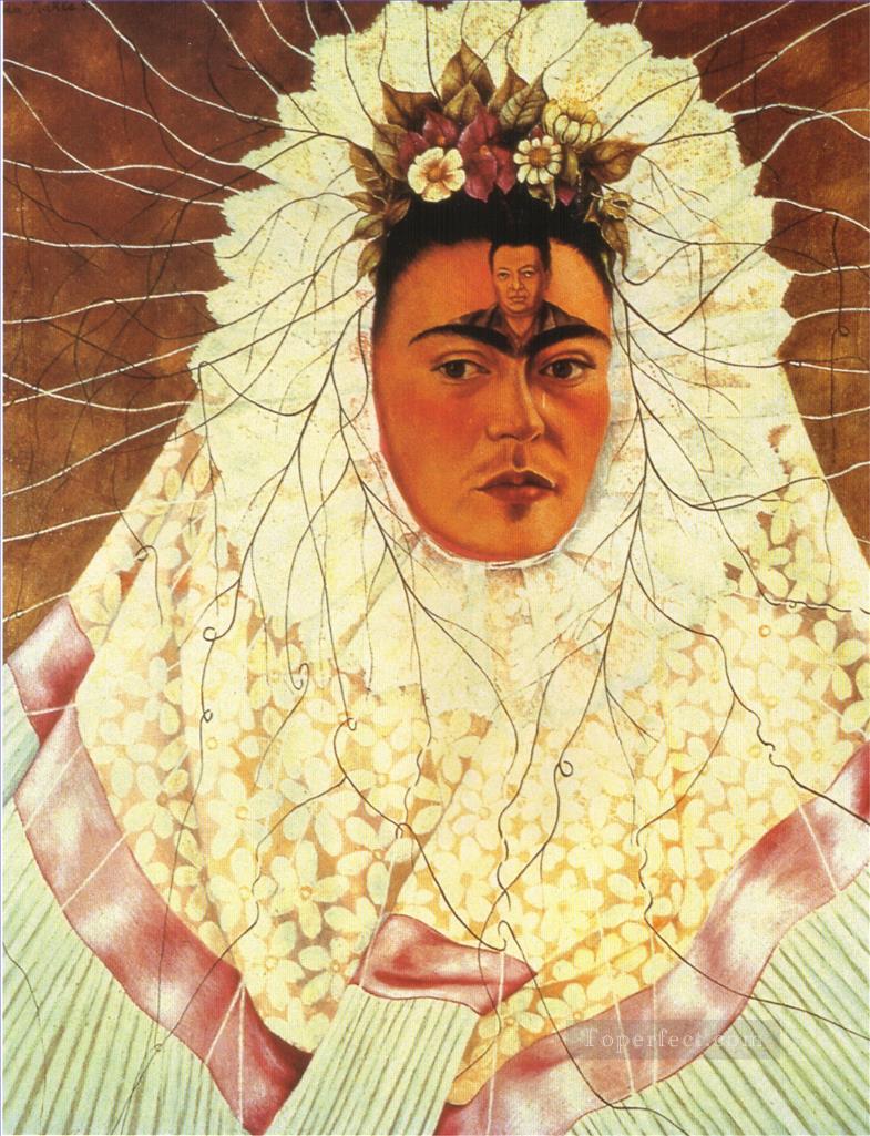 Self Portrait as a Tehuana feminism Frida Kahlo Oil Paintings